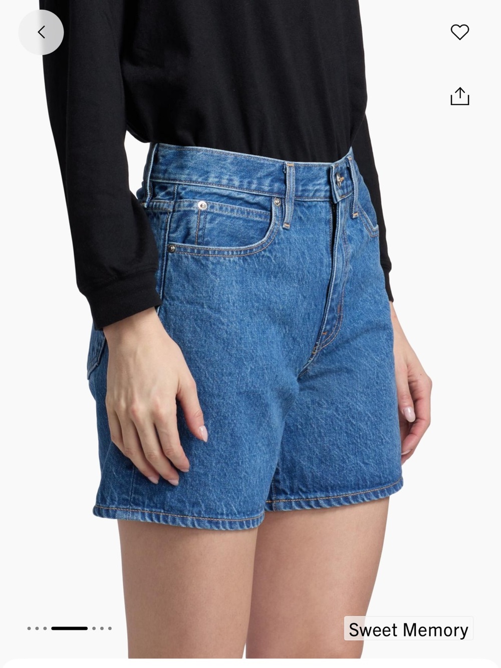 SLVRLAKE WalkerHigh-Rise Denim Shorts - sweet memory - Picture 4 of 15